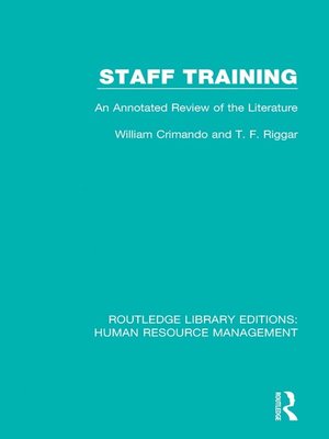 cover image of Staff Training